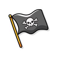 pirate flag doodle N3