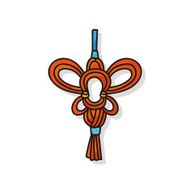 Chinese New Year Ancient coins lucky pendant doodle