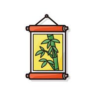 Chinese New Year decorative bamboo doodle