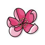 Plum flower doodle