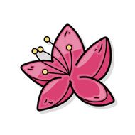 Plum flower doodle N3
