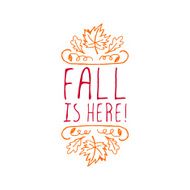 Fall is here - typographic element
