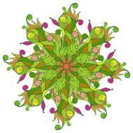 Hand drawn circular ornament N3