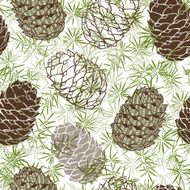 Cone seamless pattern Hand-drawn vector background