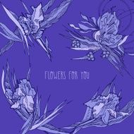 Background with irises