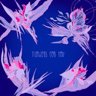 Background with irises N5