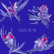 Background with irises N6