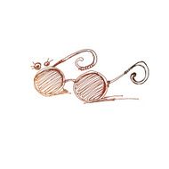 Old style eyeglasses simple vector sketch
