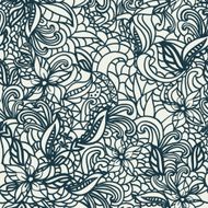 hand-drawing illustration doodle funny Floral background