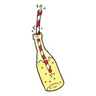 cartoon fizzy drink and straw N3