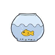 Cartoon Fish In Bowl N2