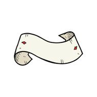 cartoon tattoo scroll banner N2