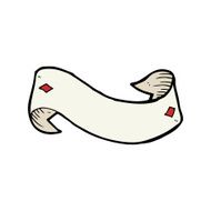 cartoon tattoo scroll banner N3
