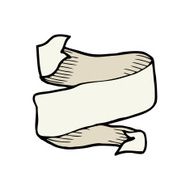 cartoon tattoo scroll banner N5