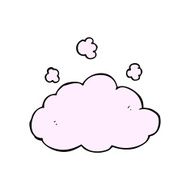 cartoon fluffy pink cloud