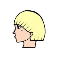 cartoon side profile face