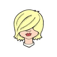 cartoon female face