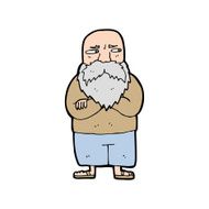 cartoon old man