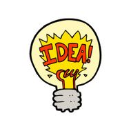 cartoon idea light bulb symbol N2
