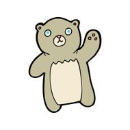 cartoon waving bear N2
