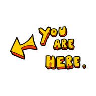 cartoon you are here sign N2