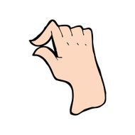 cartoon pinching hand symbol N2