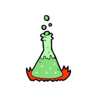 cartoon bubbling chemicals N2