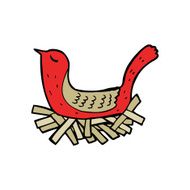 cartoon bird on nest N2