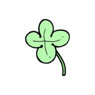 Cartoon Four Leaf Clover N17
