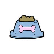 cartoon dog food in bowl