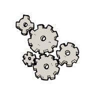 cartoon cogs and gears