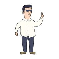 cartoon man wearing sunglasses