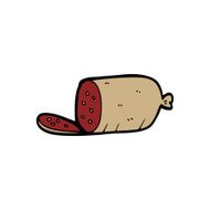 cartoon sliced sausage