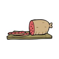 cartoon sliced sausage N2