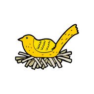 cartoon bird on nest N3