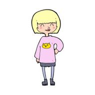 cartoon happy girl N2