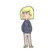 cartoon woman ignoring