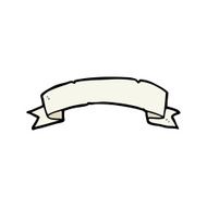 cartoon tattoo scroll banner N6