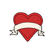 cartoon love heart tattoo N2