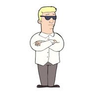 cartoon security guy