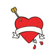 Cartoon Heart Tattoo N5