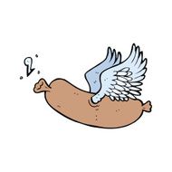 cartoon flying sausage N2