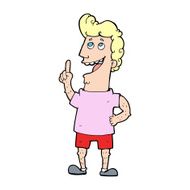 cartoon man with idea