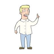 cartoon stressed man