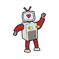 cartoon funny robot N3