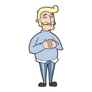 cartoon mustache man