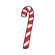 cartoon candy cane