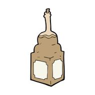cartoon old whisky bottle