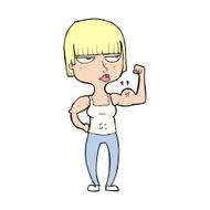cartoon gym woman