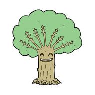 cartoon happy tree